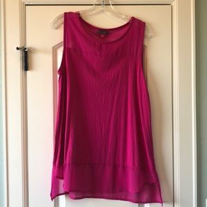 Vince Camuto size large hot pink sleeveless tunic